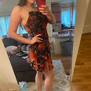 Fashion Nova Velvet overlay spaghetti strap dress
